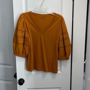 Saffron peasant blouse LOFT